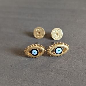 TORY BURCH Mini Evil Eye Stud Earrings